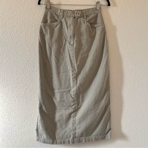Forenza Dresses & Skirts - FORENZA VTG Denim Midi Skirt Olive Gray Women Size 3